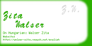 zita walser business card